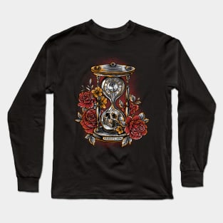 Memento Mori Hourglass Remember Death Running out of Time Long Sleeve T-Shirt